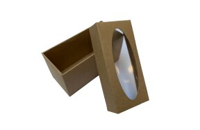 KRAFT PAPER BOX WITH WINDOW 4,4x9,9x5,3cm SET/20